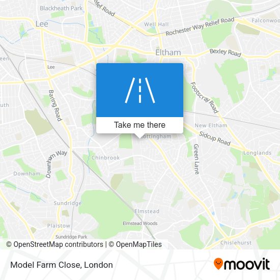 Model Farm Close map