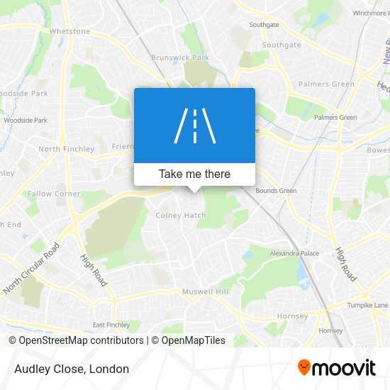 Audley Close map