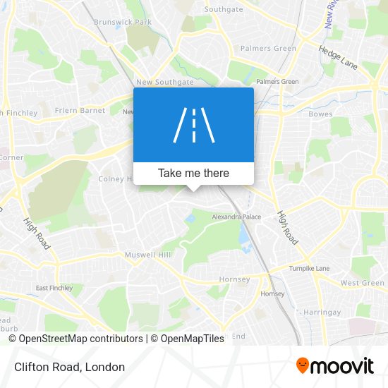 Clifton Road map