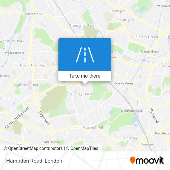 Hampden Road map