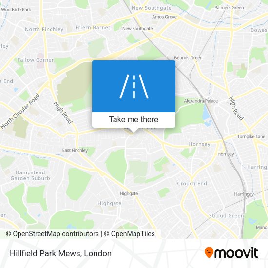 Hillfield Park Mews map