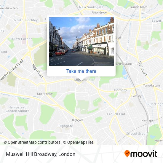 Muswell Hill Broadway map