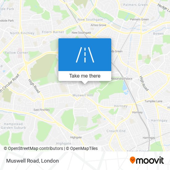 Muswell Road map