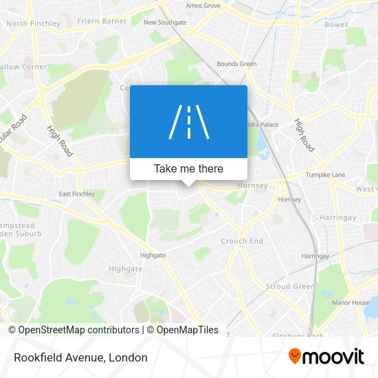 Rookfield Avenue map