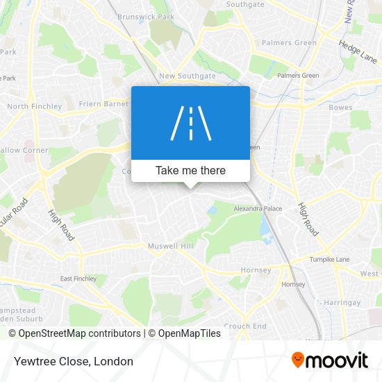 Yewtree Close map