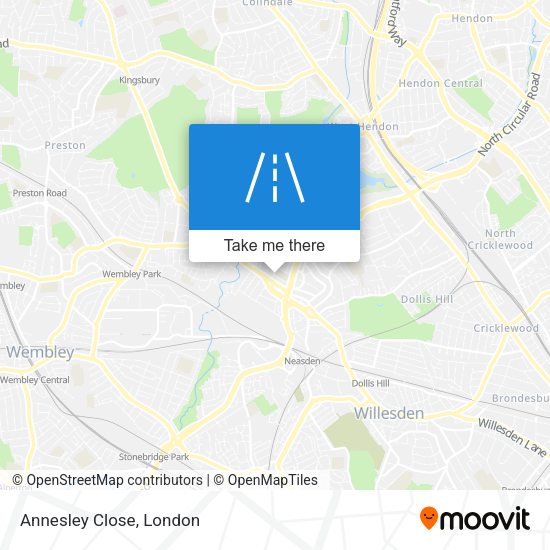 Annesley Close map