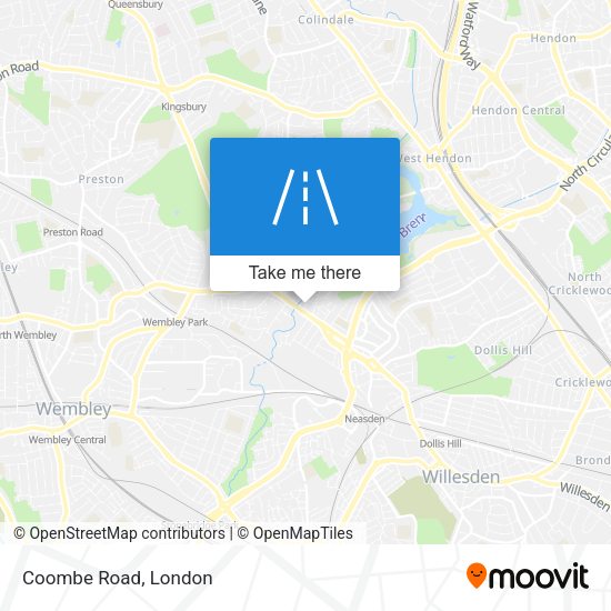 Coombe Road map