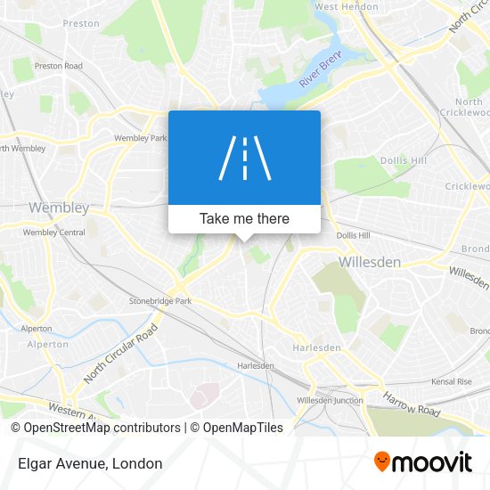 Elgar Avenue map