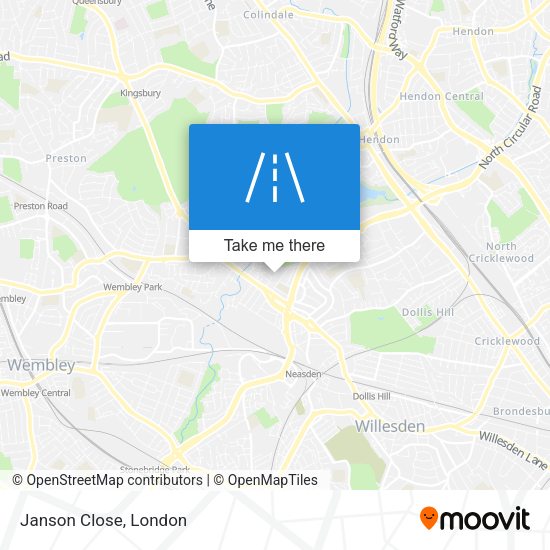 Janson Close map