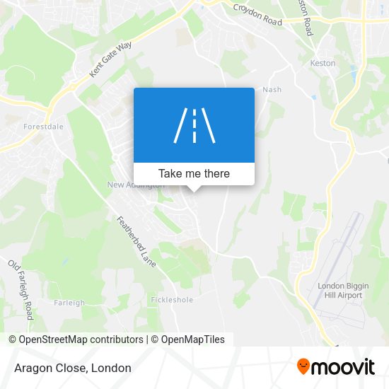 Aragon Close map