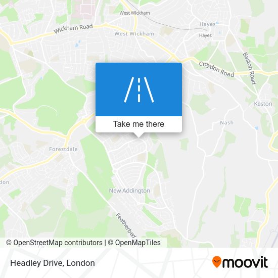 Headley Drive map