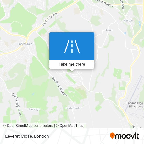 Leveret Close map