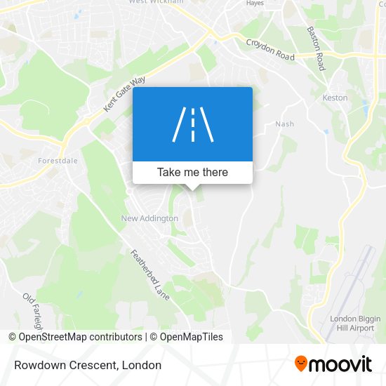 Rowdown Crescent map