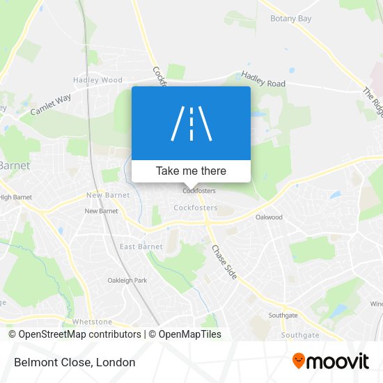 Belmont Close map