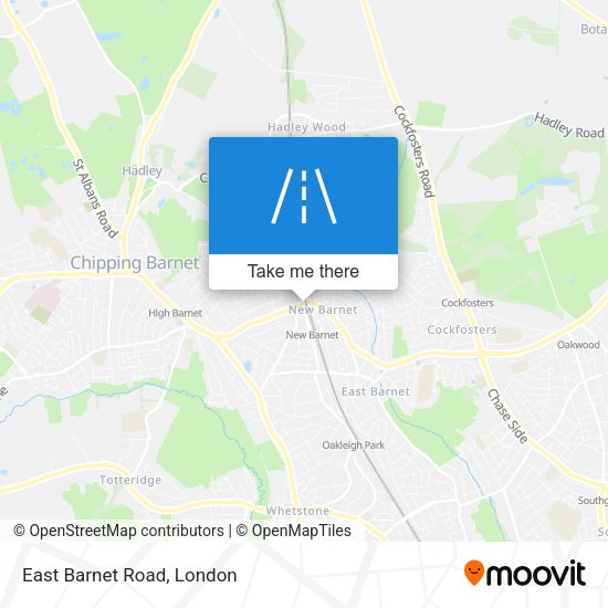 East Barnet Road map