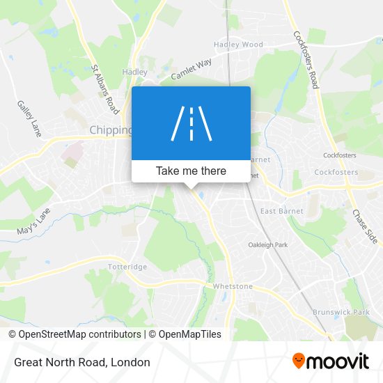 Great North Road map