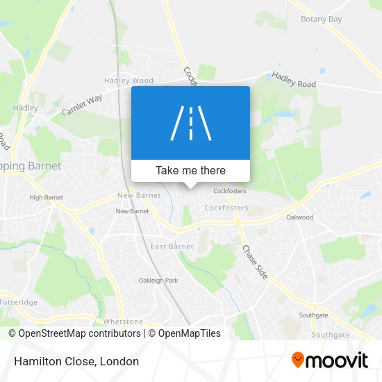 Hamilton Close map
