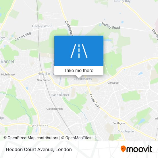 Heddon Court Avenue map