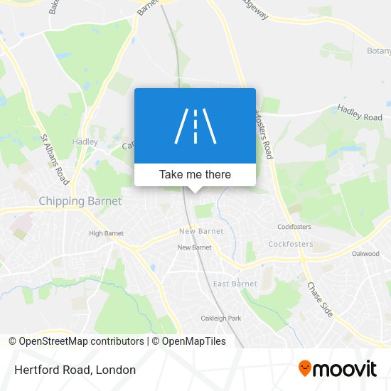 Hertford Road map