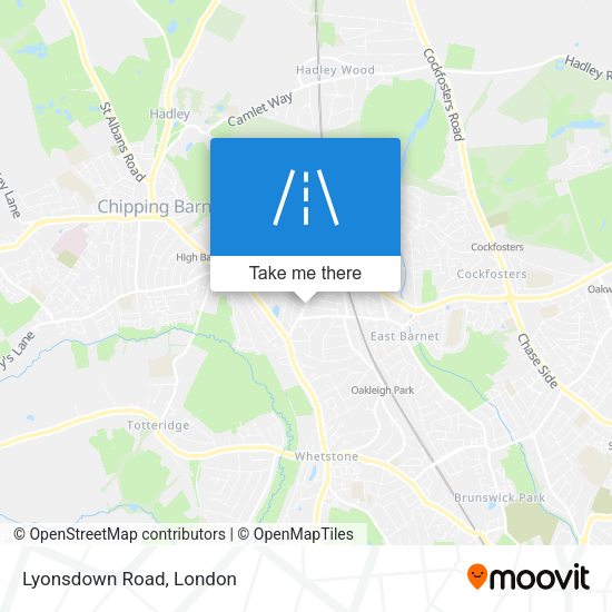 Lyonsdown Road map