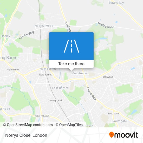 Norrys Close map
