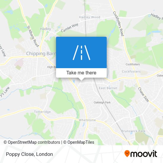 Poppy Close map