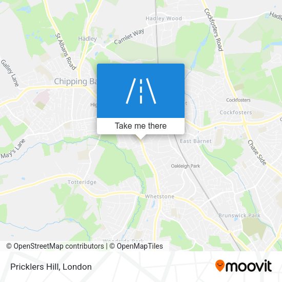 Pricklers Hill map