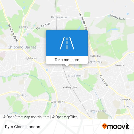 Pym Close map
