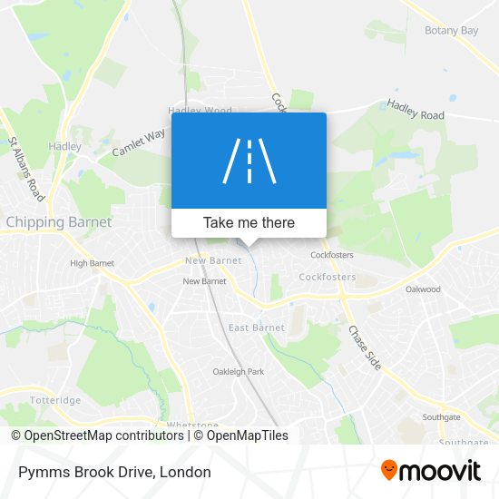 Pymms Brook Drive map