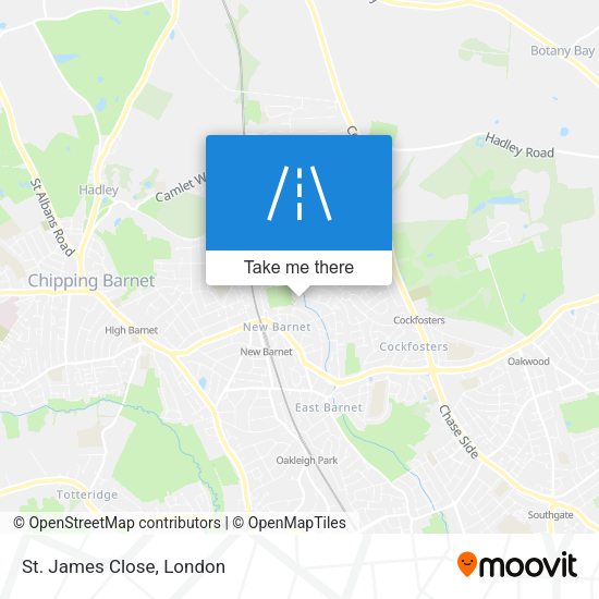 St. James Close map