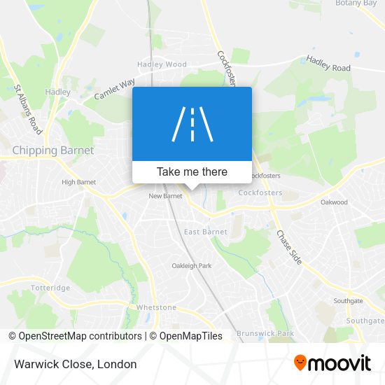 Warwick Close map