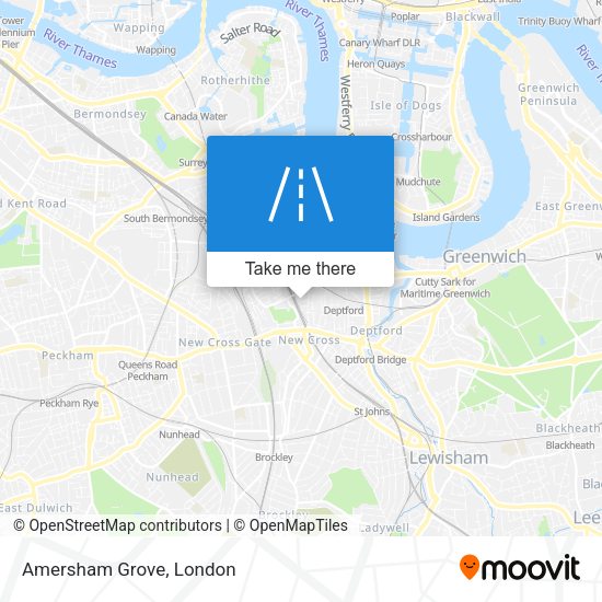 Amersham Grove map