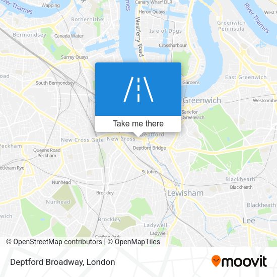 Deptford Broadway map