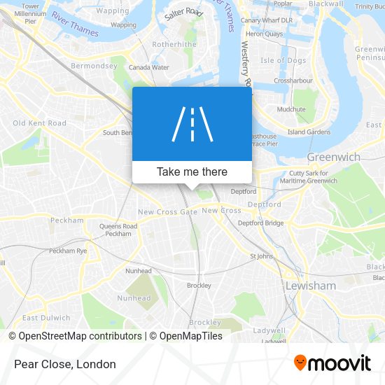 Pear Close map