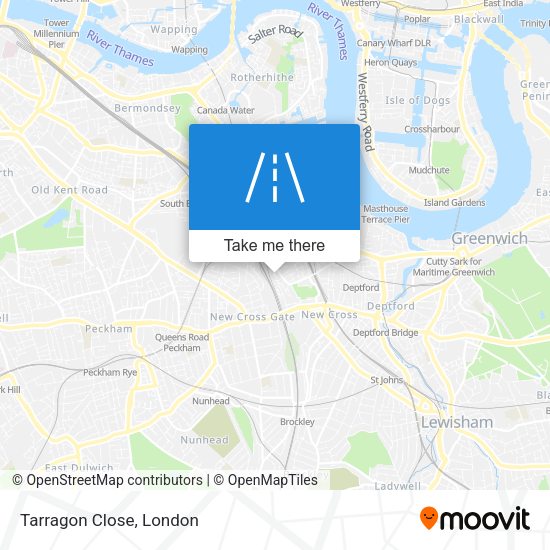 Tarragon Close map
