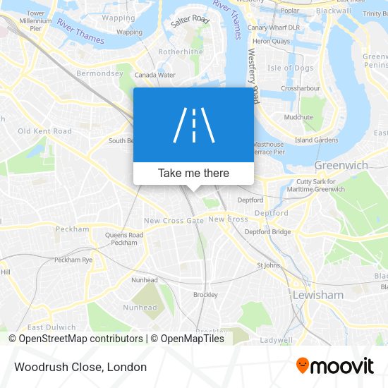 Woodrush Close map