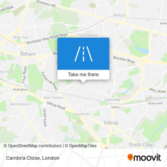Cambria Close map