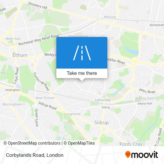Corbylands Road map