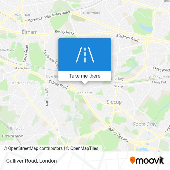 Gulliver Road map