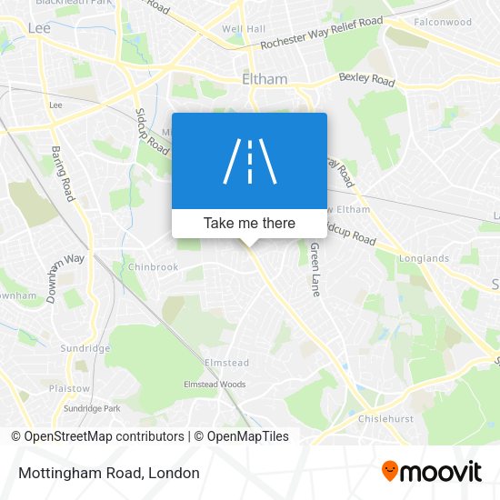 Mottingham Road map