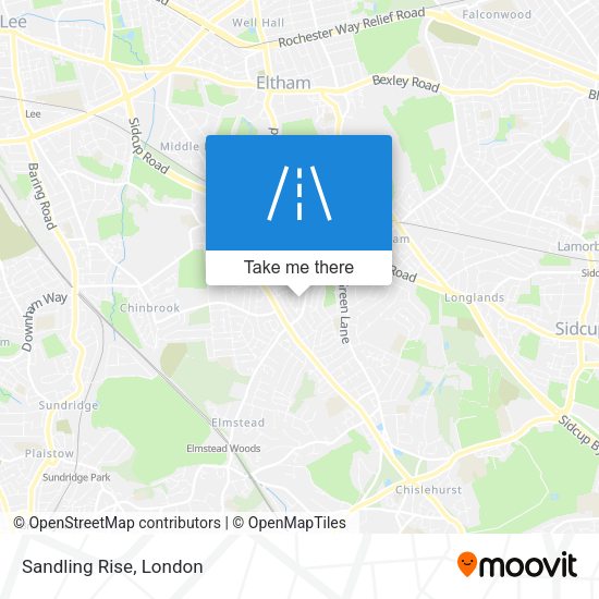 Sandling Rise map