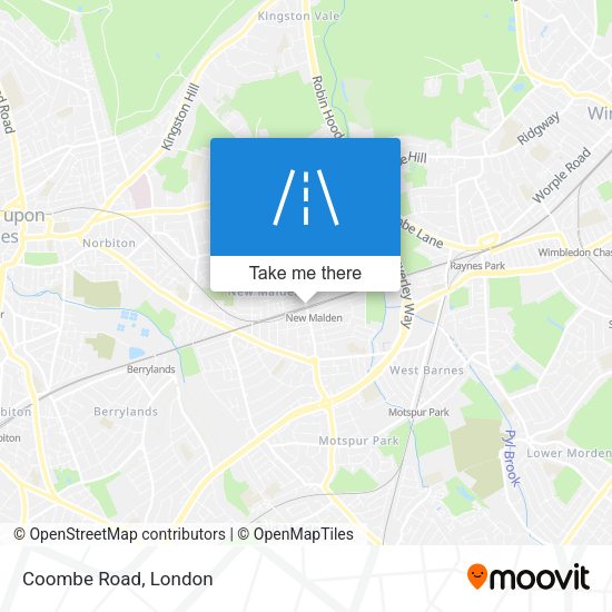 Coombe Road map