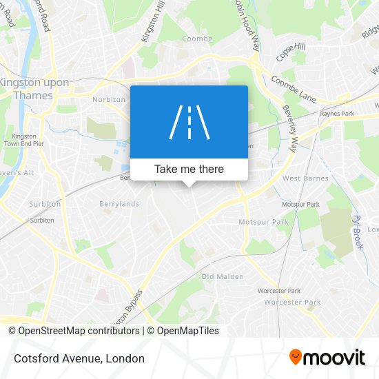 Cotsford Avenue map