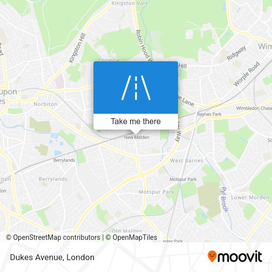 Dukes Avenue map