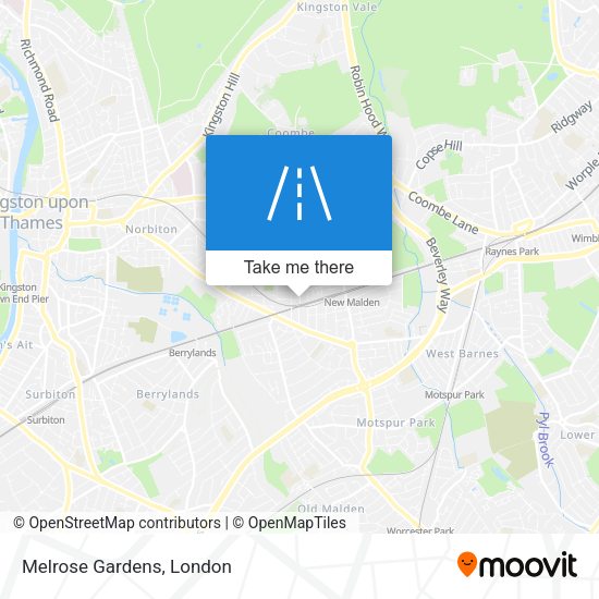 Melrose Gardens map