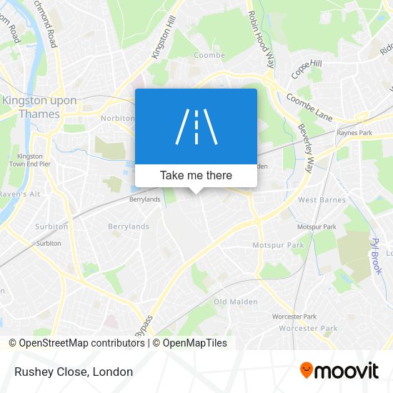 Rushey Close map