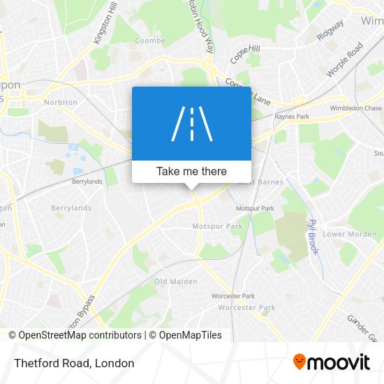 Thetford Road map
