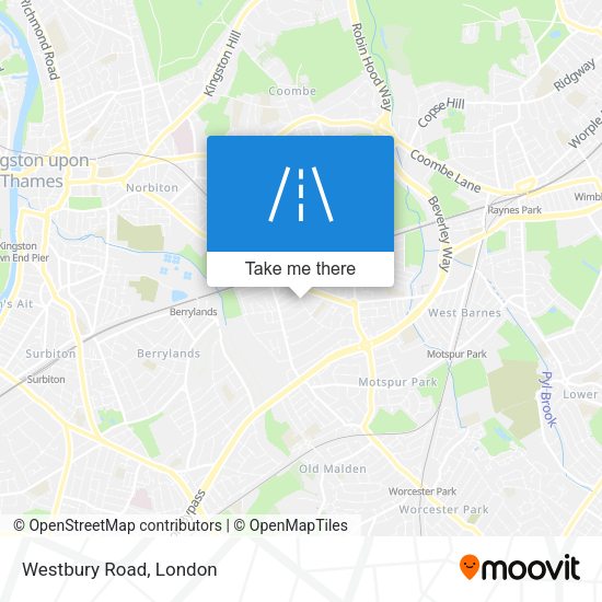 Westbury Road map
