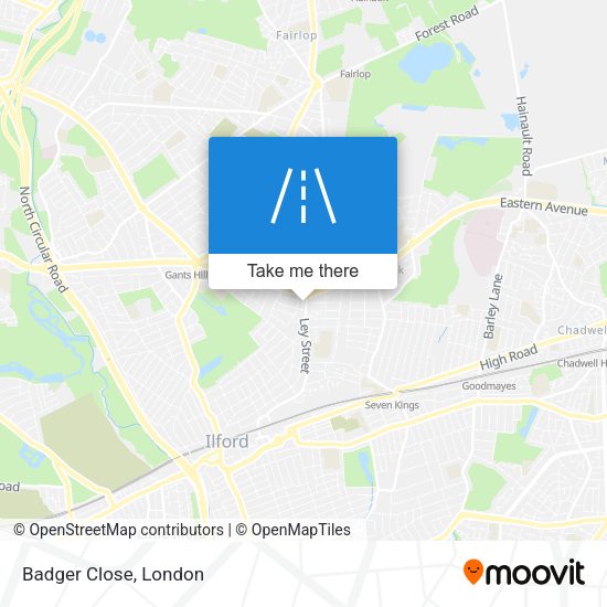 Badger Close map