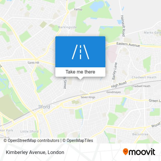 Kimberley Avenue map